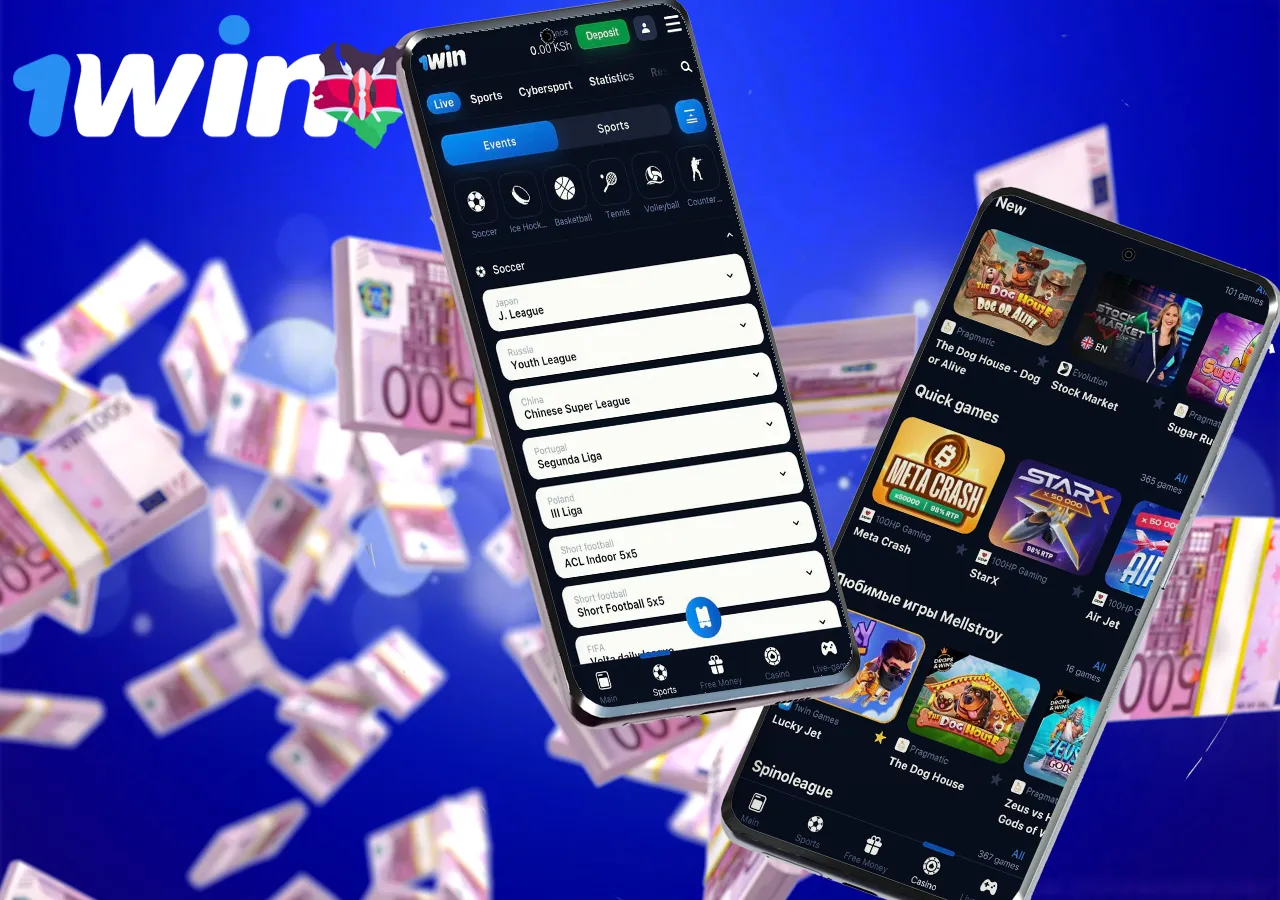 Casino games and sports betting on the platform